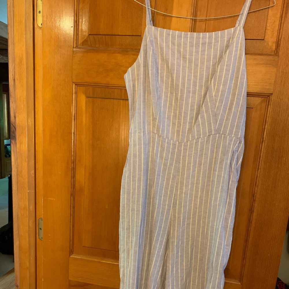 Old navy blue and white jumpsuit